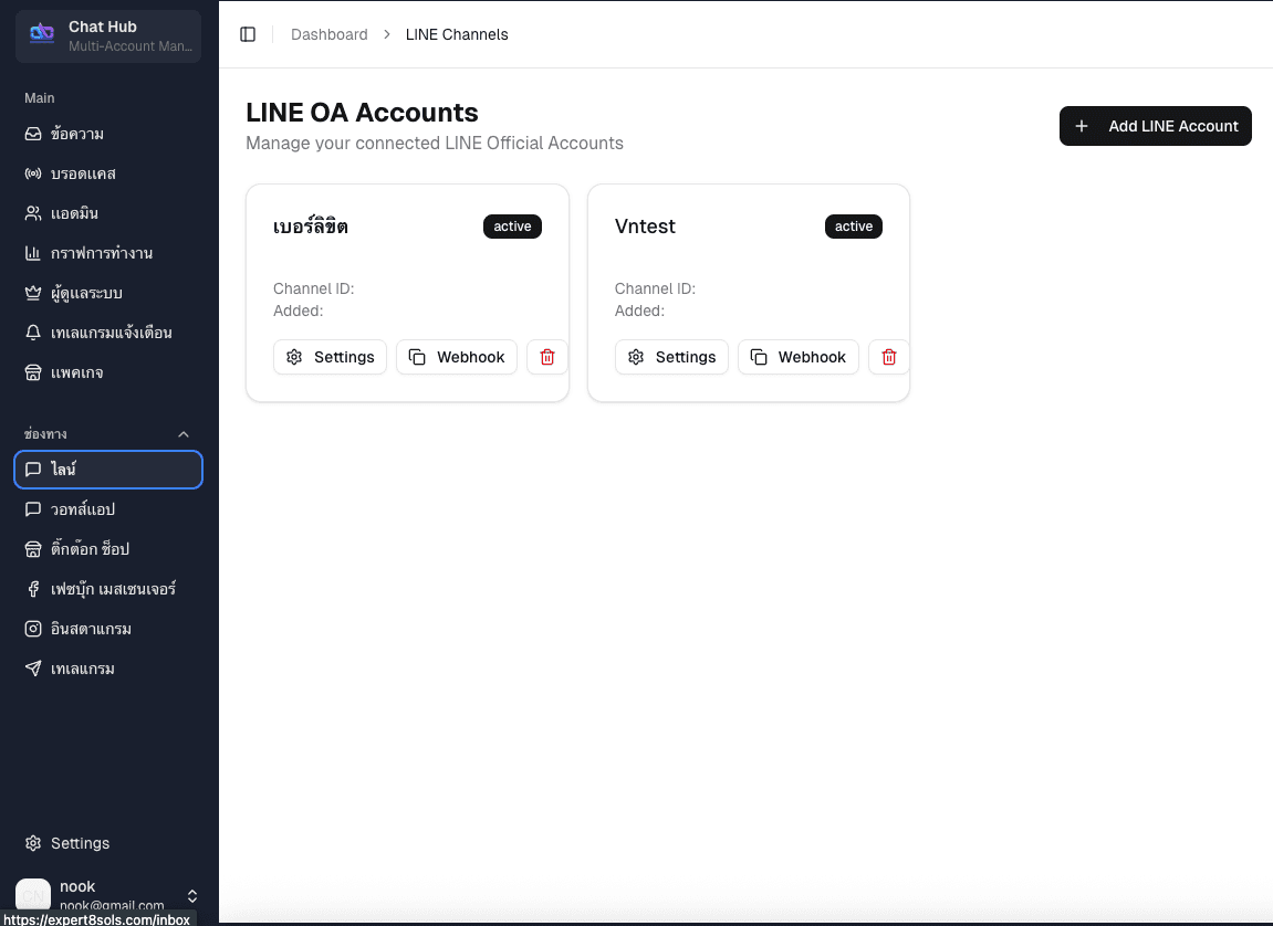 Channel Management - จัดการช่องทาง